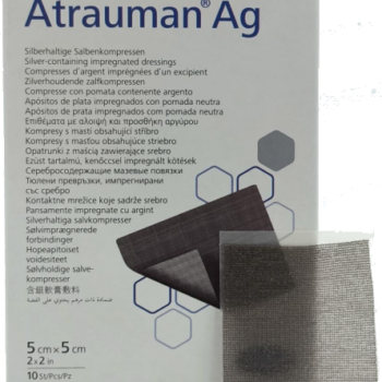 Atrauman ag. zalfkompres (per vel van 5x5cm)